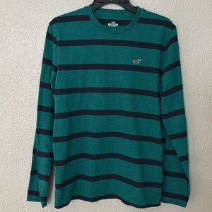 Hollister Men’s Stripe Long Sleeve Top, Medium